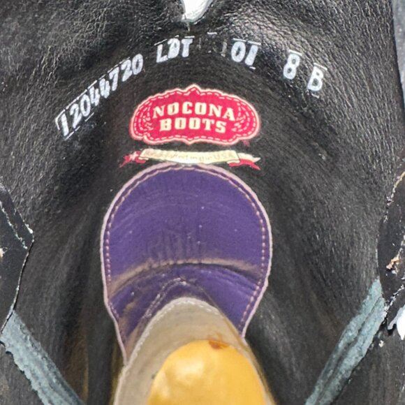 Nocona TCU Women’s Cowboy Boots – Black Leather, Square Toe, Size 8B – Gameday R - Picture 3 of 7